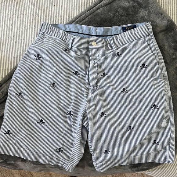 Polo seersucker embroidered shorts - Picture 1 of 6